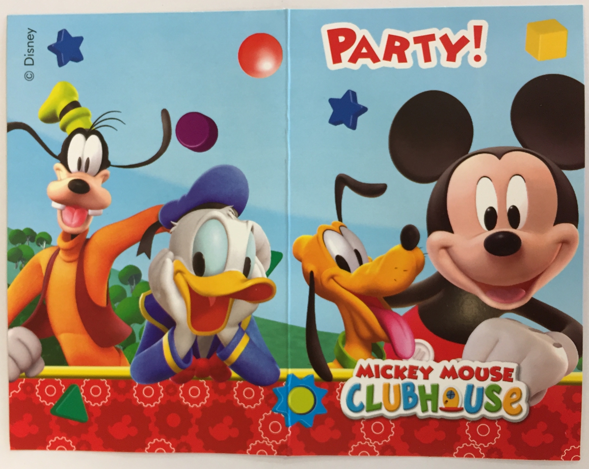 Mickey Mouse pozvánky na party 6ks